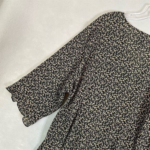 Lane Bryant Top Women Plus Size 26 Ditzy Floral Flare Sleeve Boho Peasant Flowy - Picture 10 of 13